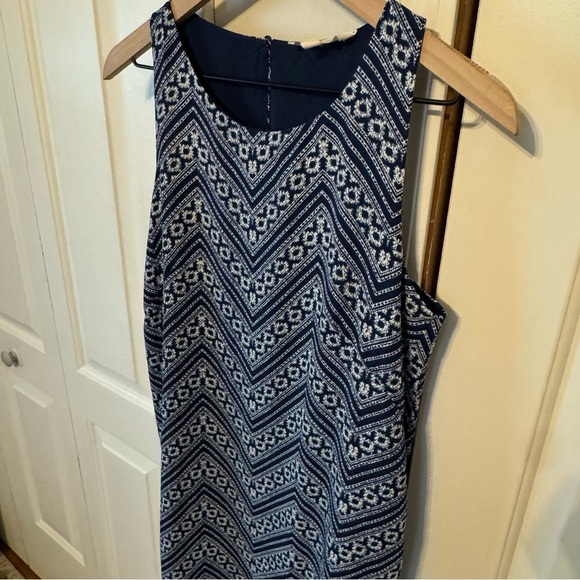 Pink Rose Women’s Blue & White Patterned Tank Top Dress Size Medium - Picture 3 of 11